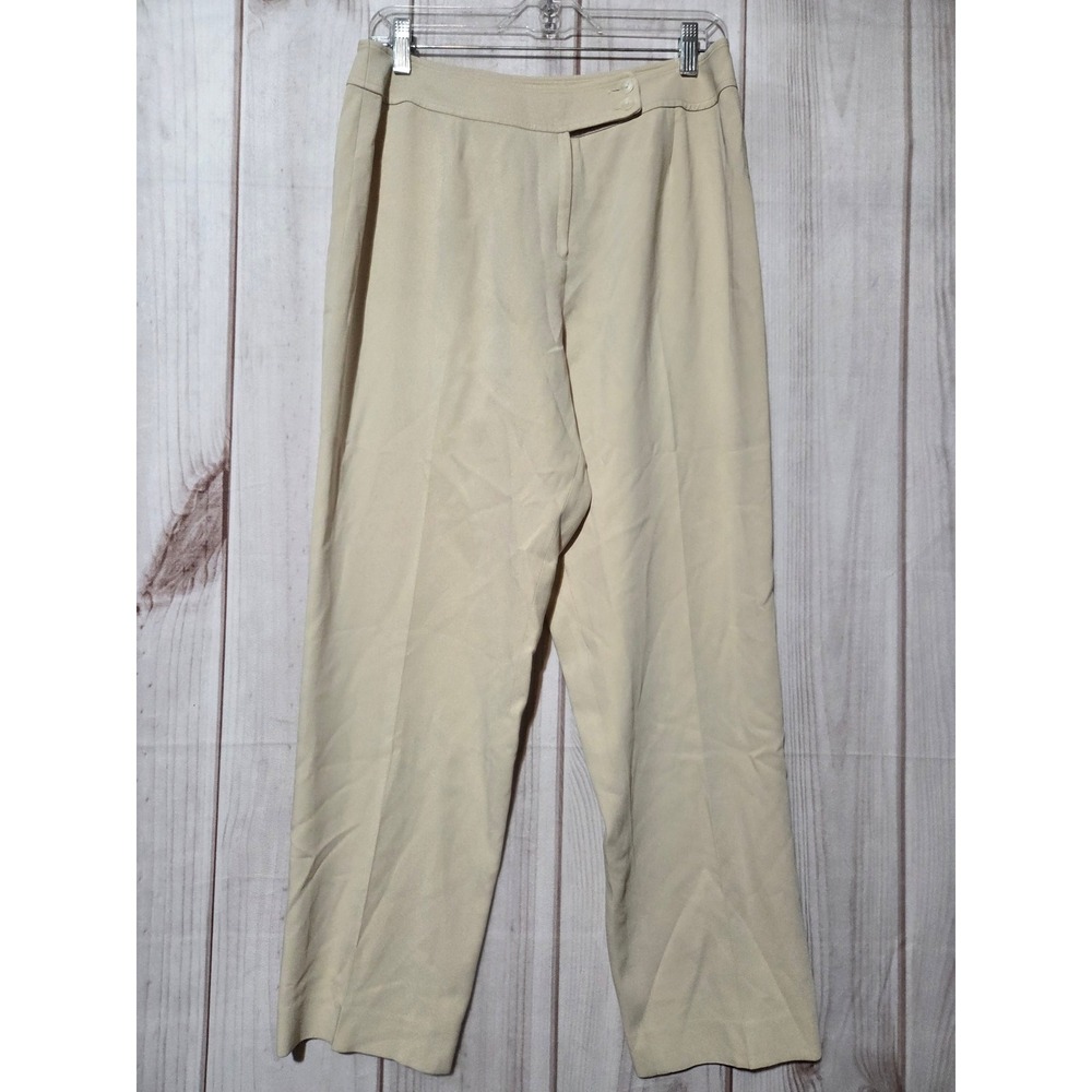 JONES NEW YORK PETITE Beige Trousers Pants Womens Size 14P Straight‎ Leg Office